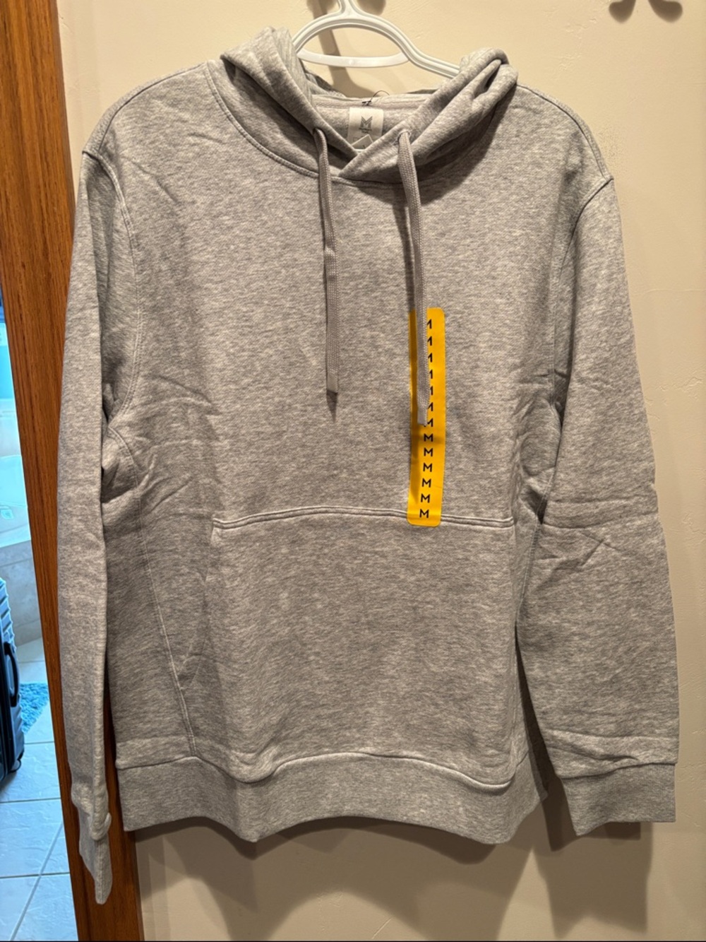 Mossy Oak Gray Pullover Hoodie with Yellow Accent